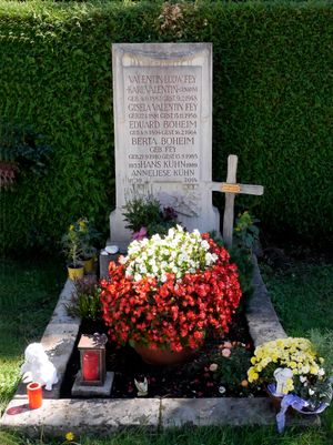 카를 발렌틴의 묘는 플라넥에 있다.