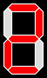 숫자 2 (abdeg 세그먼트 켬)