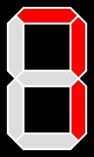 숫자 7 (abc 세그먼트 켬, 꼬리 없음)