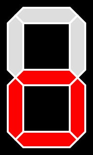 숫자 0 (cdeg 세그먼트 켬)