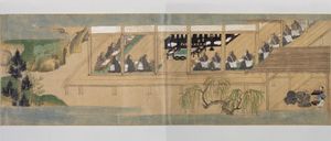 작업 중인 복사 승려, 기요미즈데라 엔기 에마키, 1517