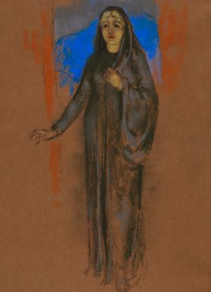 1915년 애비 극장 투어에서 올굿이 Cathleen ni Houlihan에서 주연을 맡아 그린 파스텔 그림