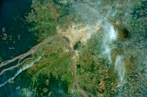 방기의 위성 사진.