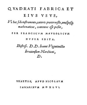 Quadrati fabrica et eius usus, 1546년