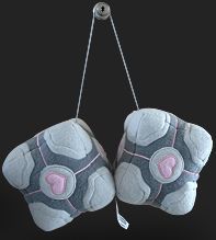 가중 컴패니언 큐브 봉제 인형