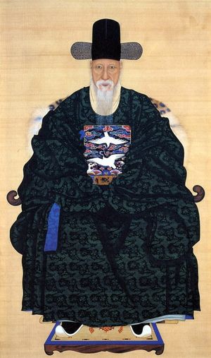 오재순(1727–1792)의 초상, 이명기(1756–?)가 18세기 후반에 제작, 조선