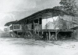 카바여의 칸 연필 드로잉 – 에드워드 리어 (1848년 10월 11일).