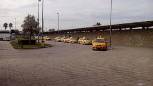 공항의 택시 승강장