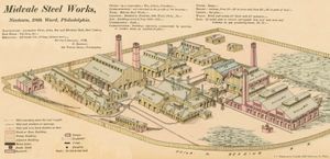 미드베일 강철 공장 항공 사진, 1879.
