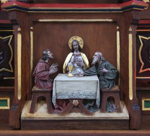 엠마오에서 두 제자와 함께 있는 예수