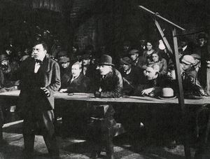 로르 (왼쪽)가 출연한 영화 M (1931)