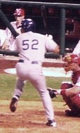 2005년 로스앤젤레스 다저스에서 타격하는 천진펑