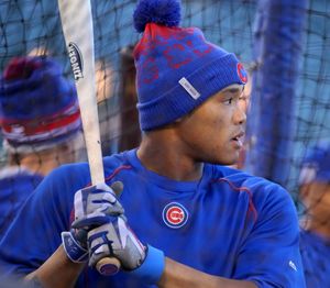 2016년 10월 22일 배팅 연습 중인 러셀