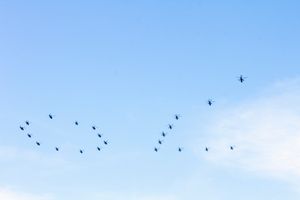 70대형의 편대 비행