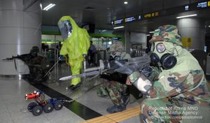 2011년 대테러 훈련 중인 제52보병사단 장병들