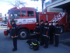 교대 점검 중인 강릉소방서 소방관