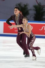 렴대옥과 김주식이 2019년 중국 컵에서.