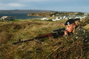 2003년 스코틀랜드 군사 훈련에 참가한 우크라이나 해병대 해병