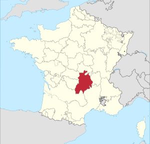 오베르뉴 공국의 지도