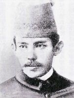 시바 시로, 1886년 12월, 콘스탄티노플에서 페즈 모자를 쓰고 있는 모습