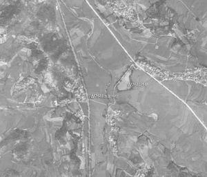 천안삼거리(원삼거리)의 위치 - 1966년 일제의 신작로가 생기기 전의 천안삼거리를 유추해 볼 수 있다.