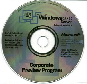 마이크로소프트 윈도우 2000 서버 릴리스 후보 2 미디어