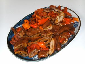 돼지 내장으로 만든 중국식 루 메이