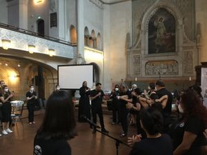 취빙글리 교회(Zwinglikirche)에서 열린 세계 기독학생연맹 제37차 총회, 베를린, 독일.