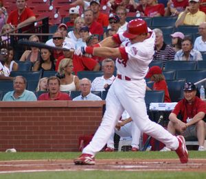 릭 앤키엘이 2007년 메이저 리그 복귀 후 세인트루이스 카디널스에서 타석에 들어선 모습