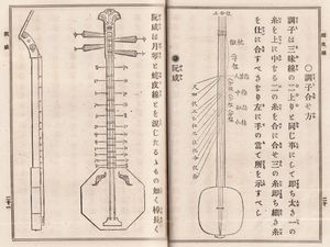완함(청악의 완함)의 이면도. 1894년 간행 『명청악 지침』에서