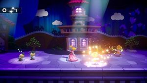 게임의 극장 설정을 보여주는 게임 플레이 스크린샷