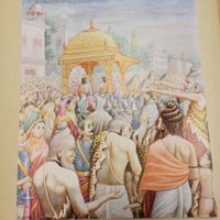 라마는 라타를 타고 숲으로 간다.