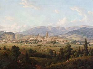 슘페르크의 전경, 1864년 N. Malizius의 그림