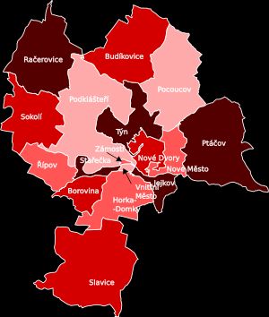 트르제비치의 행정 구역