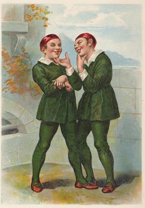 1890년 판 앞표지에 그려진 드로미오 형제