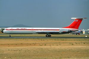 현재 퇴역한 VIM 항공의 첫 번째 항공기인 일리우신 Il-62M