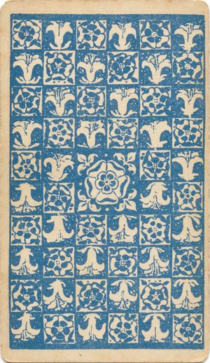 1909년 오리지널 장미와 백합 카드 뒷면 디자인