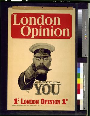 1914년 9월 5일 알프레드 리테가 그린 런던 오피니언 잡지 표지