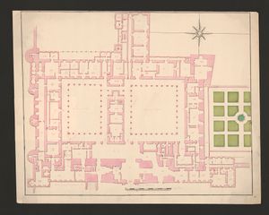 마드리드 왕립 알카사르의 1층 평면도