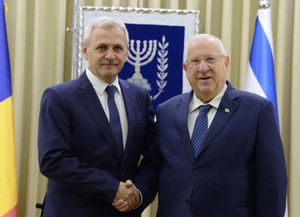 이스라엘 대통령 레우벤 리블린과 드라그네아