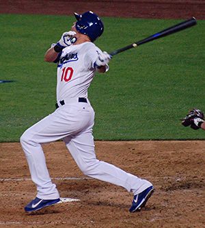 2013년 다저스에서 타격하는 영