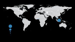 2021년 국가별 기름야자 열매 생산량