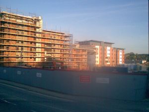 2009년 건설 중인 휴헨든 공원 학생 마을