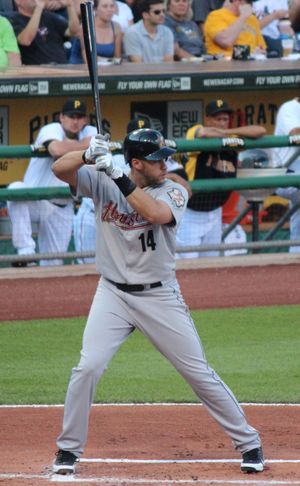 2012년 휴스턴 애스트로스에서 타격하는 마르티네스