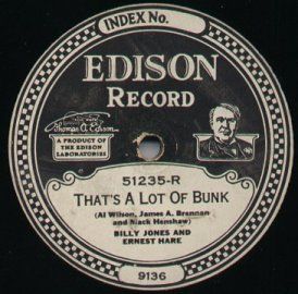 에디슨 레코드 다이아몬드 디스크 레이블, 1920년대 초. 에디슨 디스크 레코드(Edison Disc Record)는 항상 80rpm으로 작동했다.