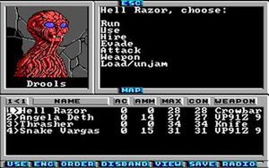 IBM PC 호환 버전에서 돌연변이 "Drools"와 마주치는 장면