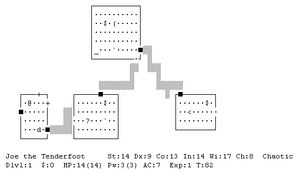 비디오 게임 넷핵의 절차적으로 생성된 던전 맵
