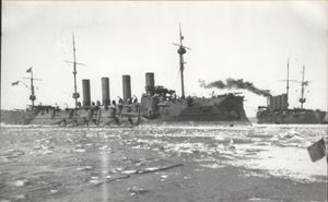 블라디보스토크에 정박해 있는 그로모보이(왼쪽)와 로시야