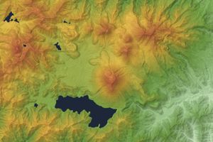 주젠지 호와 난타이 산 주변의 지형도