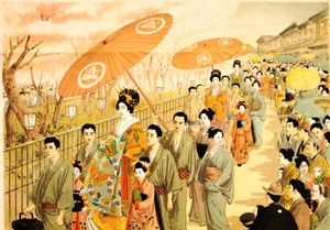 오이란 도츄(花魁道中)의 그림